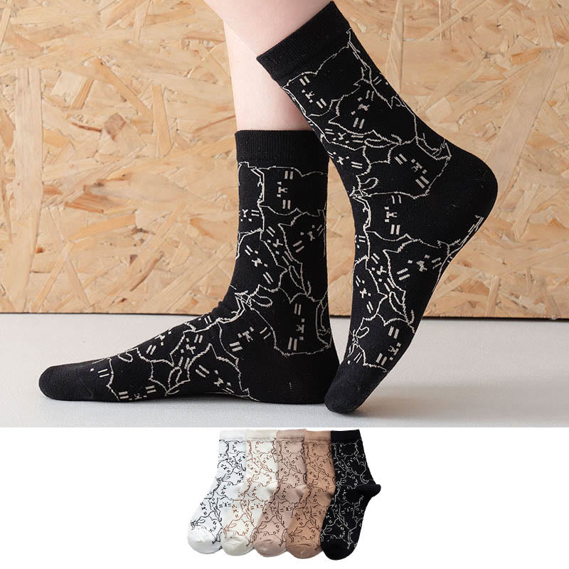 Line Cat Quarter Socken (5 Paar) - image 2