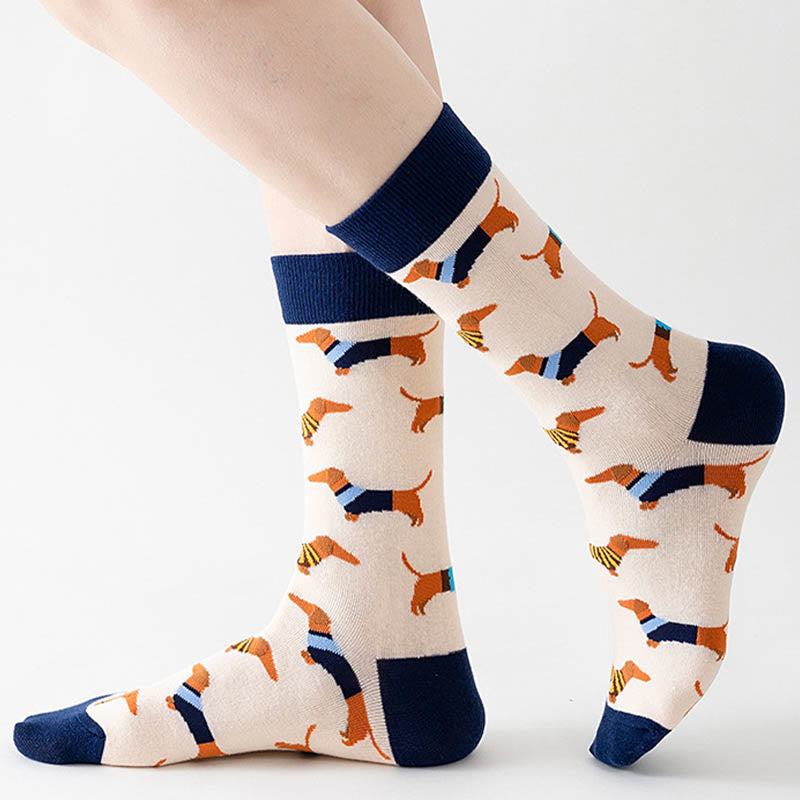 Panda-Hundekatzen-Viertel-Socken (5 Paar) - image 2