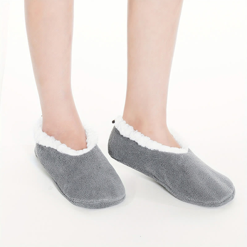 Rutschfeste Hausschuhsocken in Übergröße, einfarbig (3 Paar) - image 3