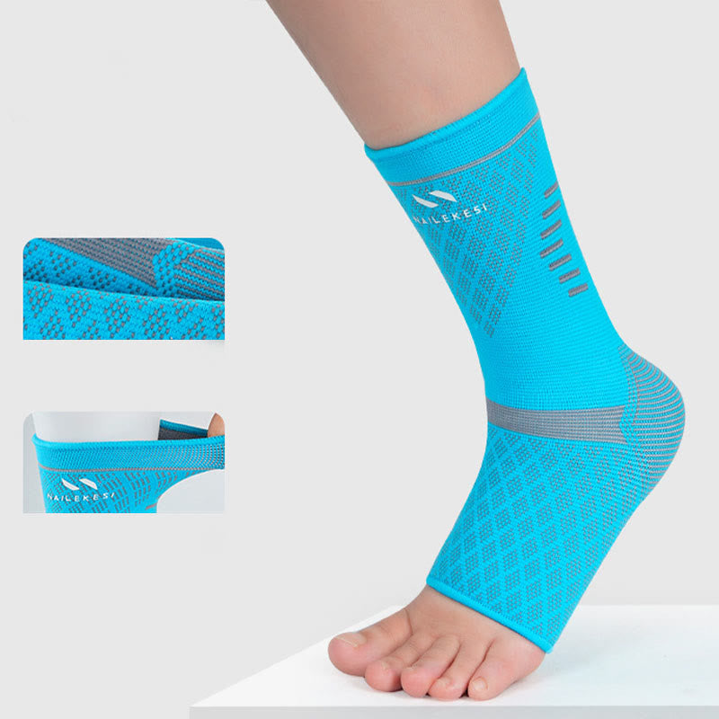 Atmungsaktive Knöchelbandagen für den Sport in Übergröße (2 Paar) - Blau - EU41-43 (US7,5-9) - image 10