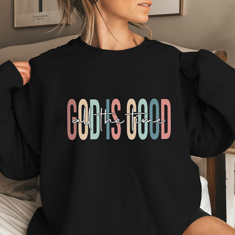 Sweatshirt mit Gott-Motiv in Übergröße