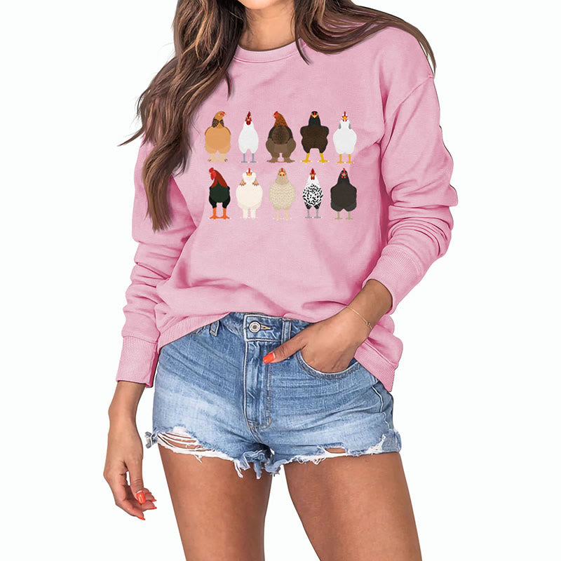 Sweatshirt mit Küken-Print in Übergröße - image 21