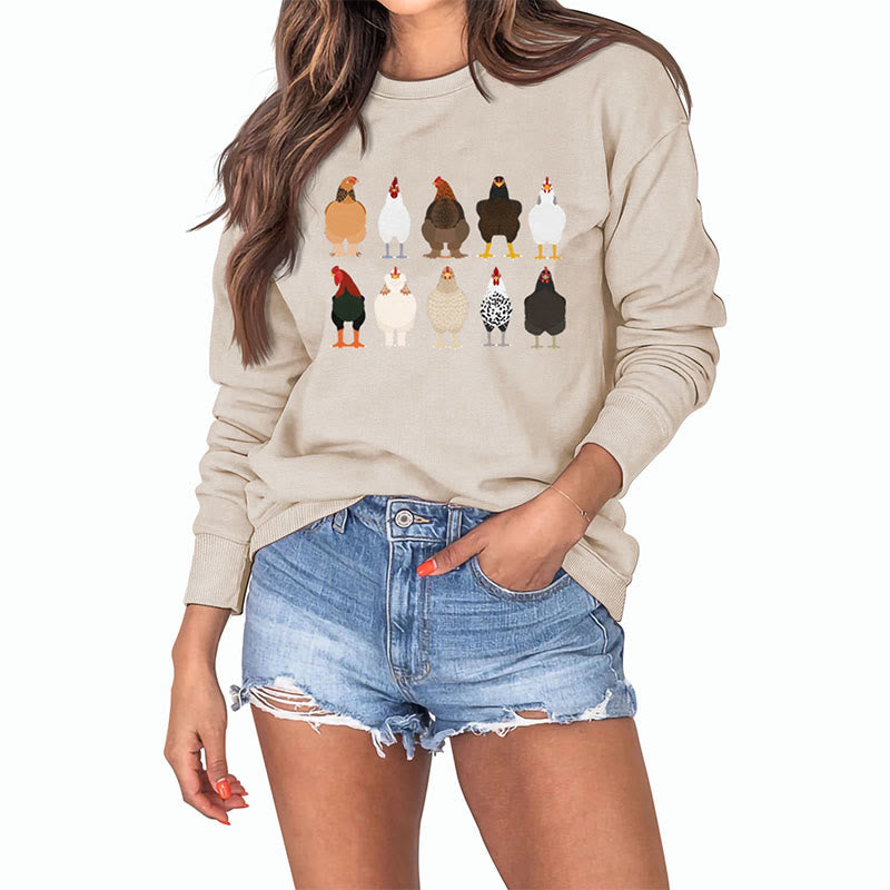 Sweatshirt mit Küken-Print in Übergröße - image 23