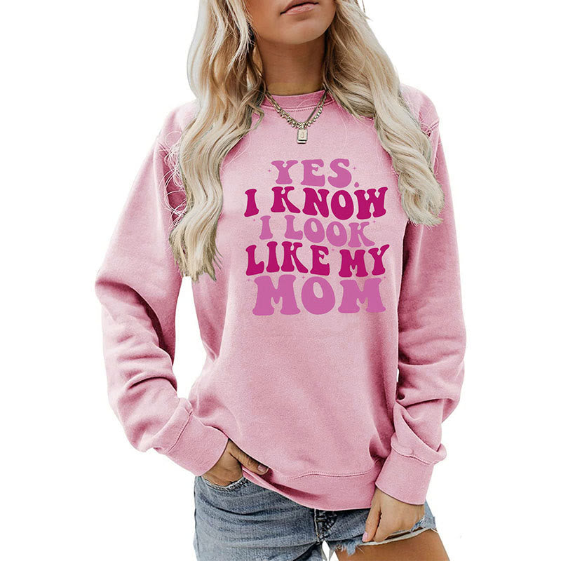 Lila Sweatshirt mit Buchstaben in Übergröße