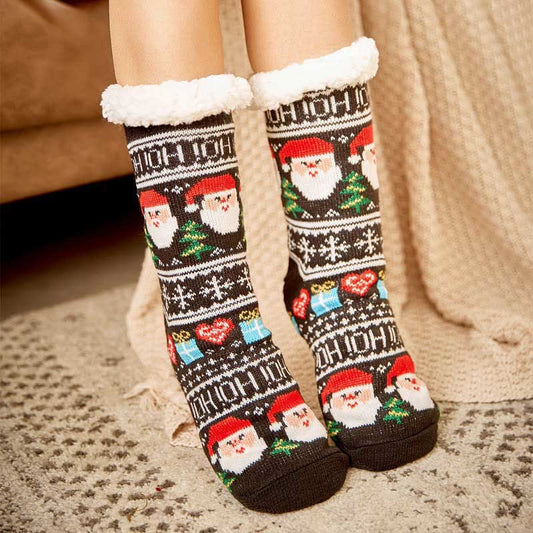 Übergröße: Hausschuhe mit Weihnachtsbaum-Geschenken (2 Paar) - Schwarz - EU36-42 (US3-8,5) - image 0