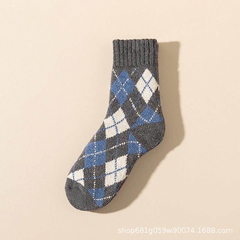 Übergrößen-Rhombus-Viertel-Socken (7 Paar) - Dunkelgrau - EU36-45 (US3-11) - image 3