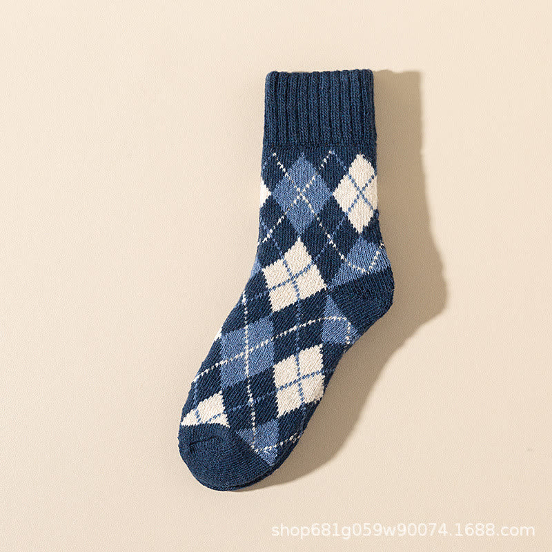 Übergrößen-Rhombus-Viertel-Socken (7 Paar) - Blau - EU36-45 (US3-11) - image 8