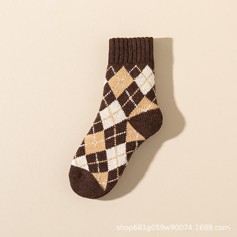 Übergrößen-Rhombus-Viertel-Socken (7 Paar) - Braun - EU36-45 (US3-11) - image 6