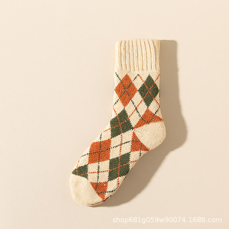 Übergrößen-Rhombus-Viertel-Socken (7 Paar) - Khaki - EU36-45 (US3-11) - image 4