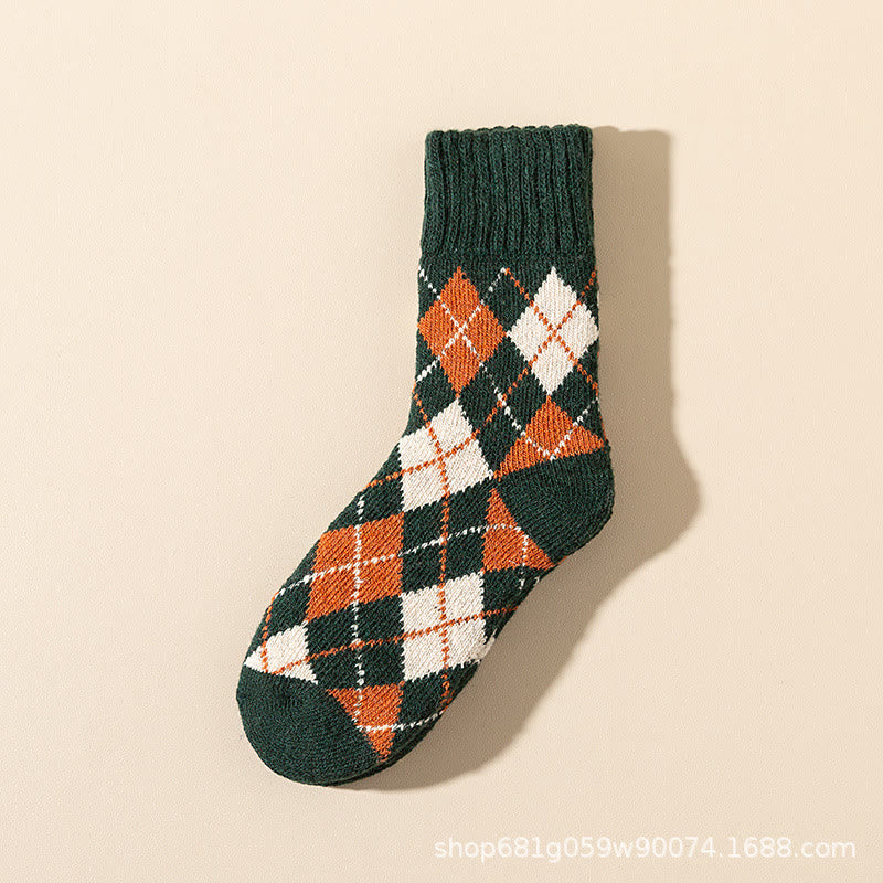 Übergrößen-Rhombus-Viertel-Socken (7 Paar) - Grün - EU36-45 (US3-11) - image 7