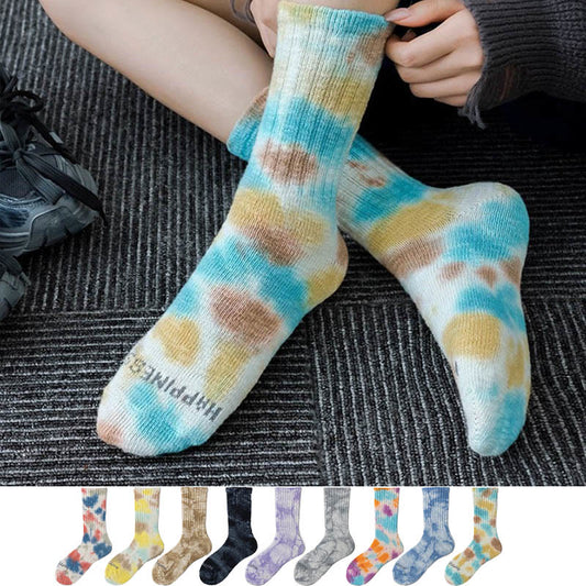 Viertelsocken mit Batikmuster für die Arbeitskleidung in Übergröße (3 Paar)