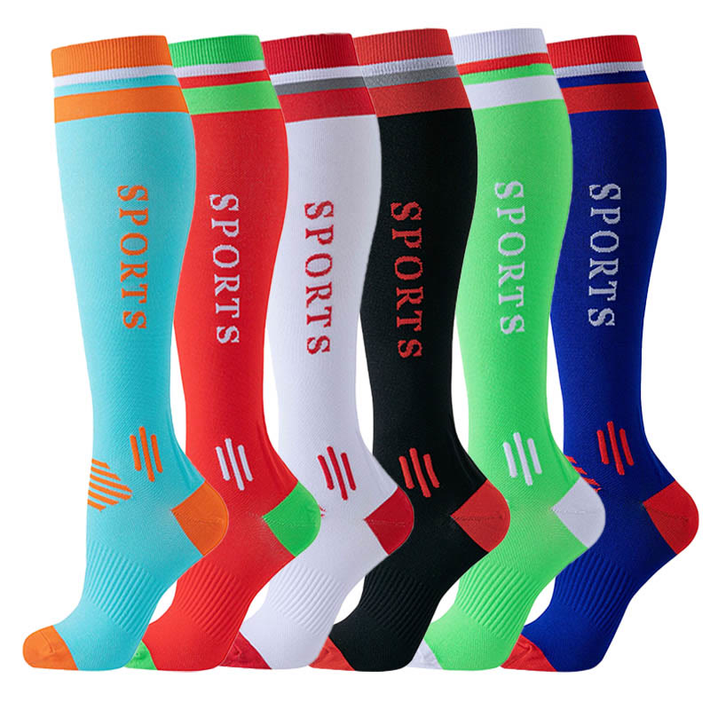 Farblich passende Sport-Kompressionsstrümpfe (6 Paar)