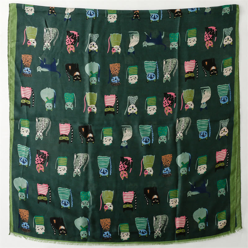 Warmer Schal mit Katzenmotiv - image 10