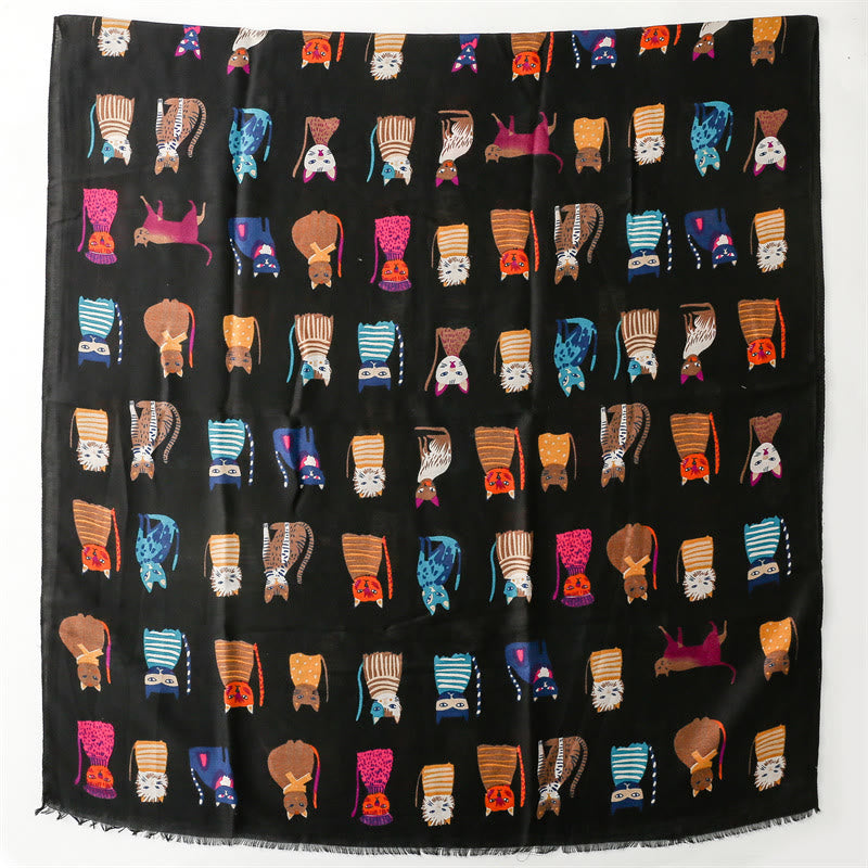 Warmer Schal mit Katzenmotiv - image 8