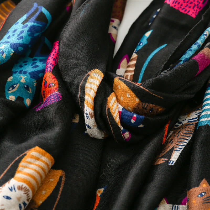 Warmer Schal mit Katzenmotiv - image 6