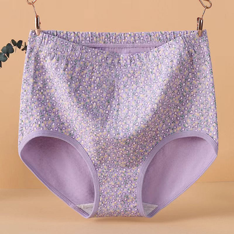 Jacquard-Höschen mit hoher Taille in Übergröße (4er-Pack)