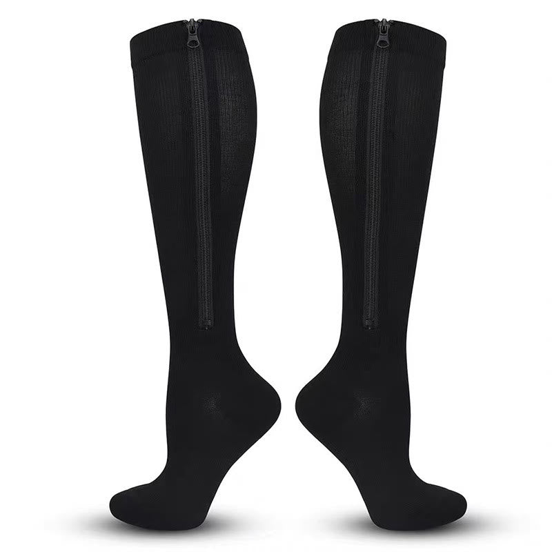 2XL-7XL Plus Size Klassische Kompressionsstrümpfe mit Reißverschluss (3 Paar) - image 4