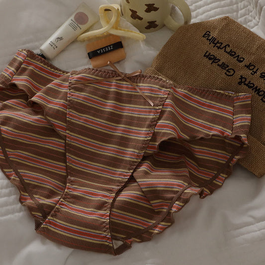 Gestreifte Slips mit Schleife in Übergröße (3er-Pack)