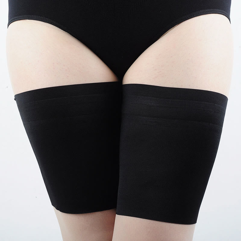 Rutschfeste, elastische Oberschenkelmanschette in Übergröße (3 Paar) - Schwarz - 4XL - image 2
