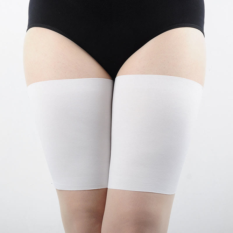 Rutschfeste, elastische Oberschenkelmanschette in Übergröße (3 Paar) - Weiß - 4XL - image 0