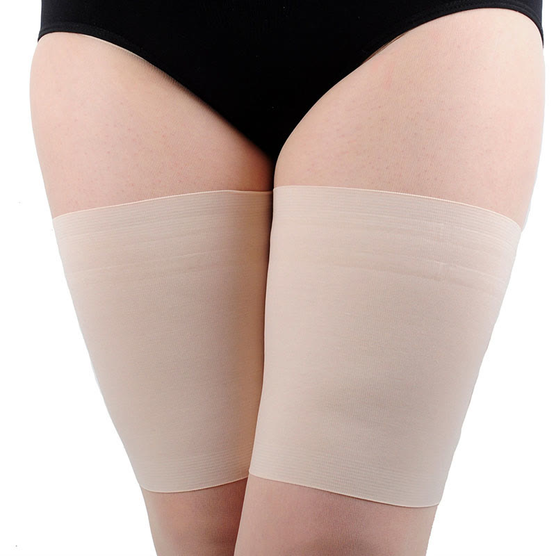 Rutschfeste, elastische Oberschenkelmanschette in Übergröße (3 Paar) - Nackt - 4XL - image 1