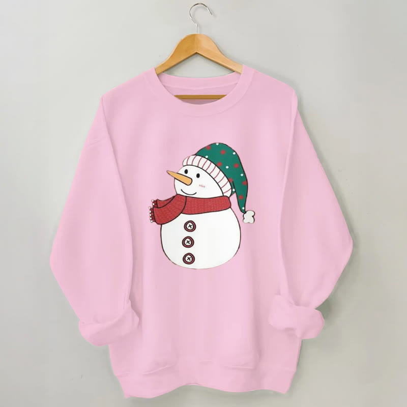 Schneemann-Sweatshirt in Übergröße - Rosa - 3XL - image 4