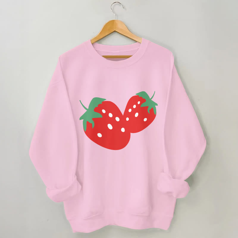 Erdbeer-Sweatshirt in Übergröße - Rosa - 3XL - image 4