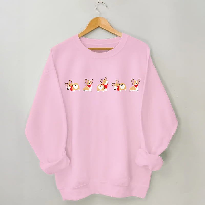 Corgi-Sweatshirt in Übergröße - Rosa - 3XL - image 5