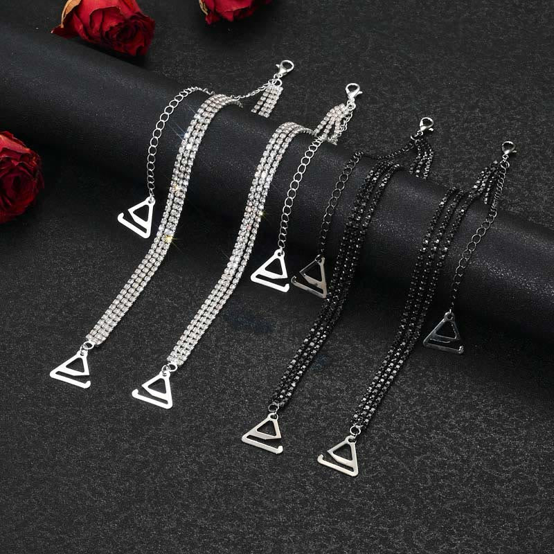 Sexy Strassschmuck Kristall Dessous Kette (3 Paar)