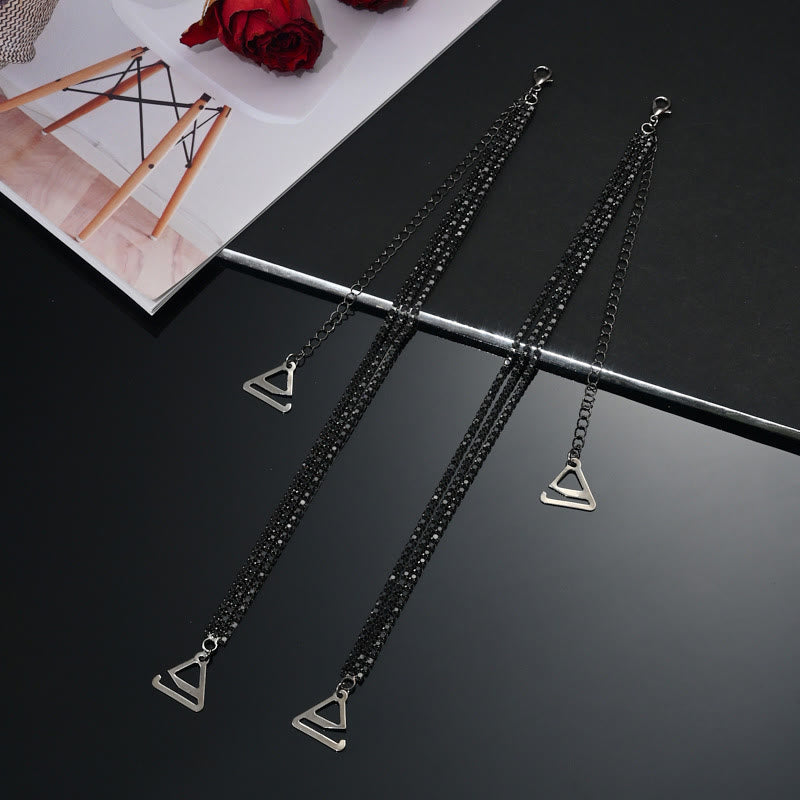 Sexy Strassschmuck Kristall Dessous Kette (3 Paar)