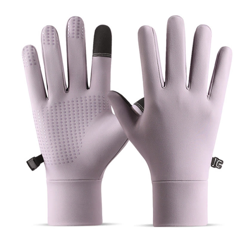Warme Touchscreen-Winterhandschuhe - Hellviolett - XL - image 0