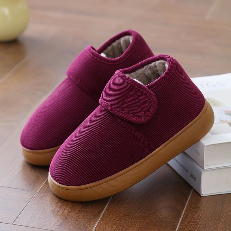 Warme Diabetiker-Hausschuhe in Übergröße - Wein - EU44 (US10) - image 0