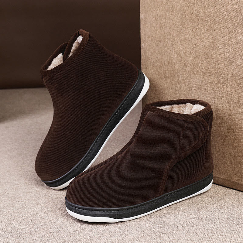 Weiche, warme Diabetiker-Hausschuhe in Übergröße - Braun - EU43-44 (US9-10) - image 11