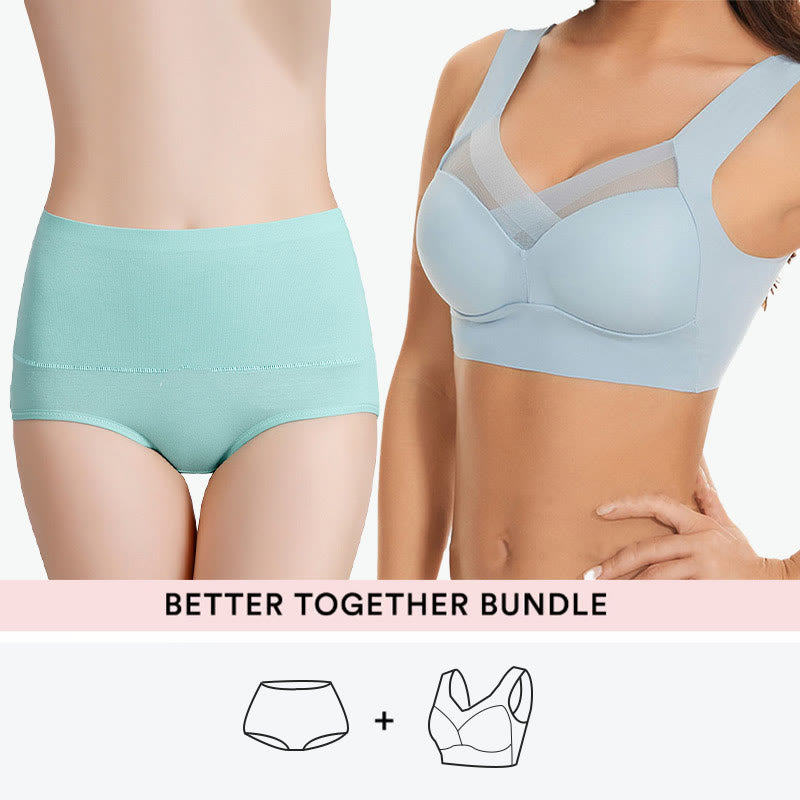 Bundle Plus Size Bügelloser BH + High Waist Slip