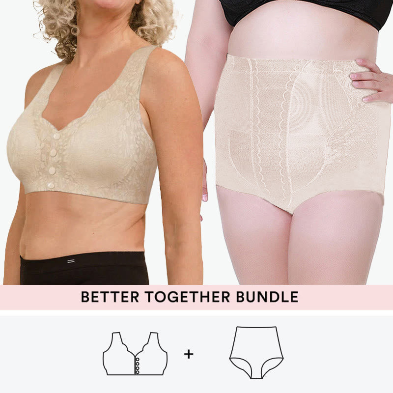 Spitzen-BHs und Slips in Übergröße im Bundle