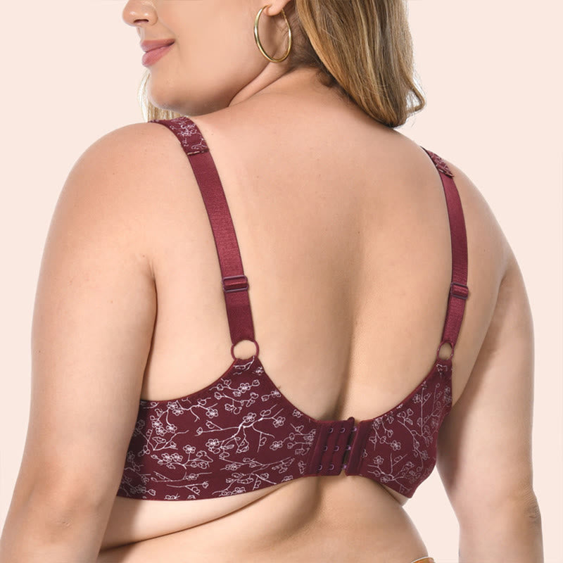 Bügelloser BH mit Blumenmuster in Übergröße - image 8