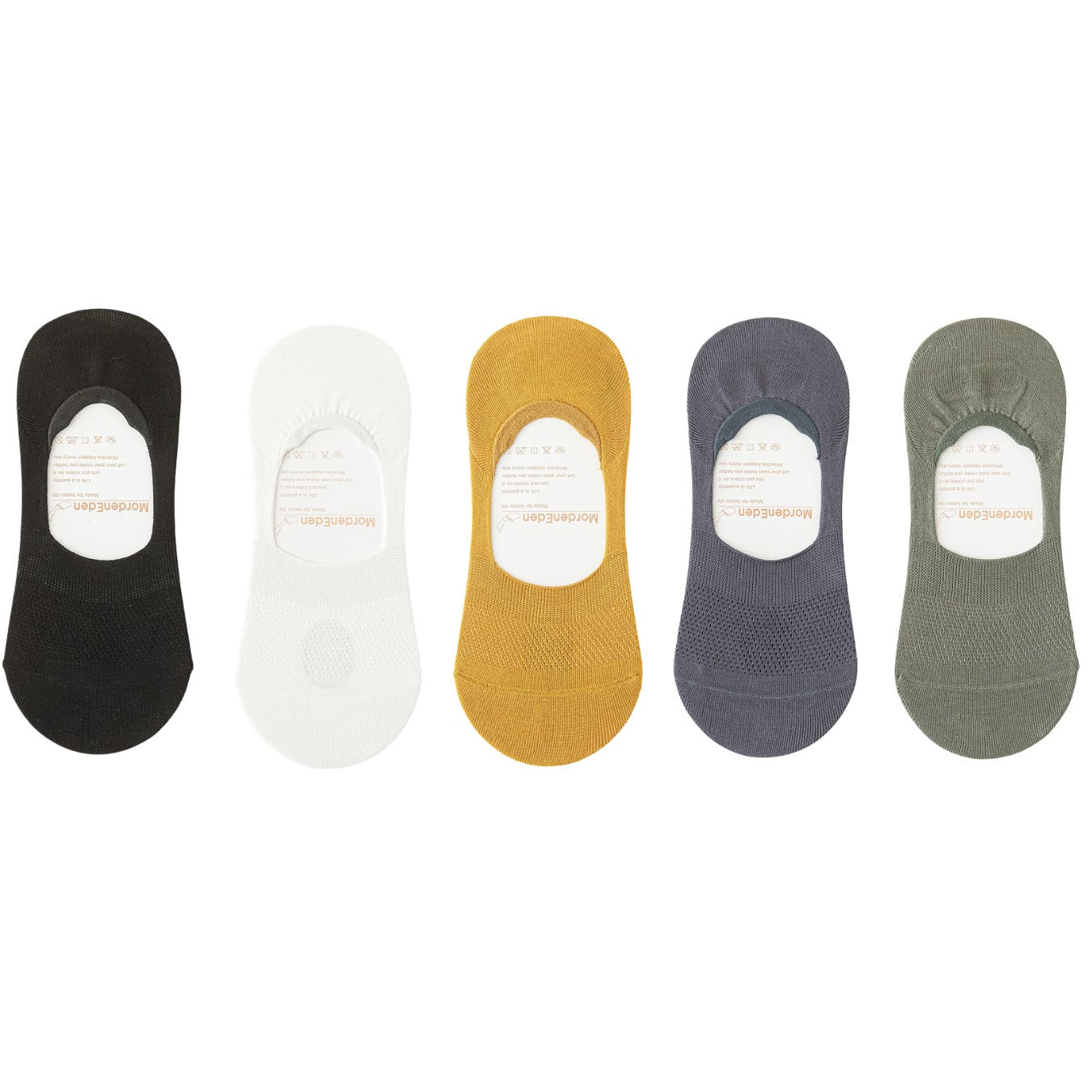 Atmungsaktive Mesh-Sneakersocken (5 Paar) - Weiß + Marineblau + Schwarz + Gelb + Armeegrün - EU39-46 (US5-12) - image 26