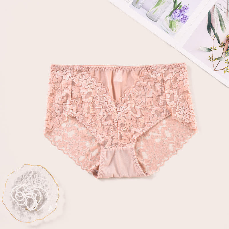 Sexy, weiche Spitzenhöschen mit mittlerer Leibhöhe in Übergröße (3er-Pack)