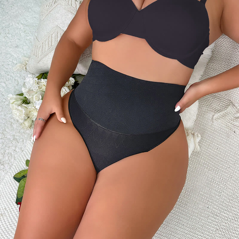 Nahtloser Bauchweg-String mit hoher Taille in Übergröße