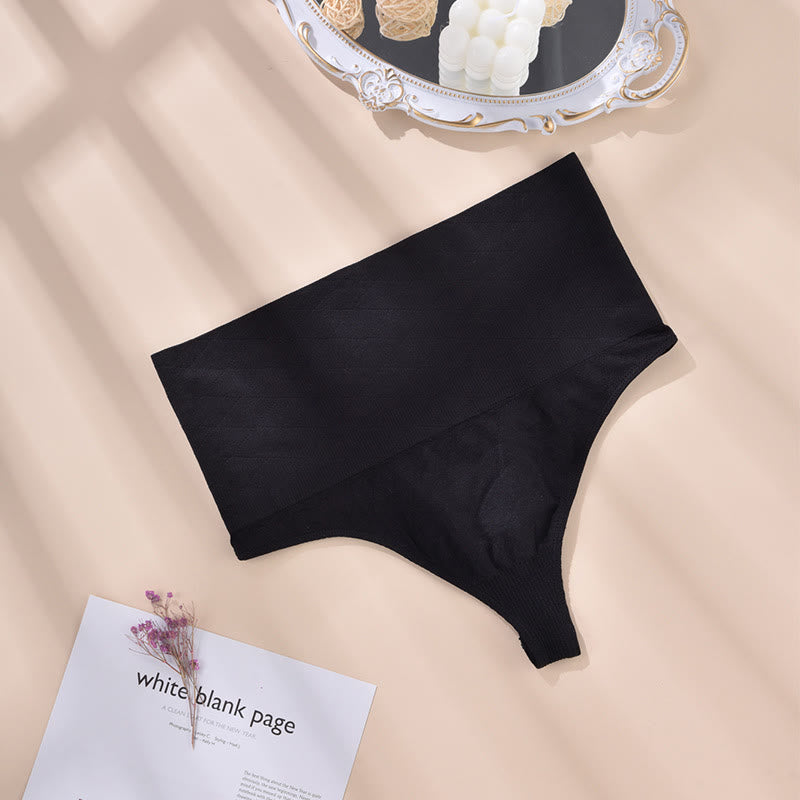 Nahtloser Bauchweg-String mit hoher Taille in Übergröße