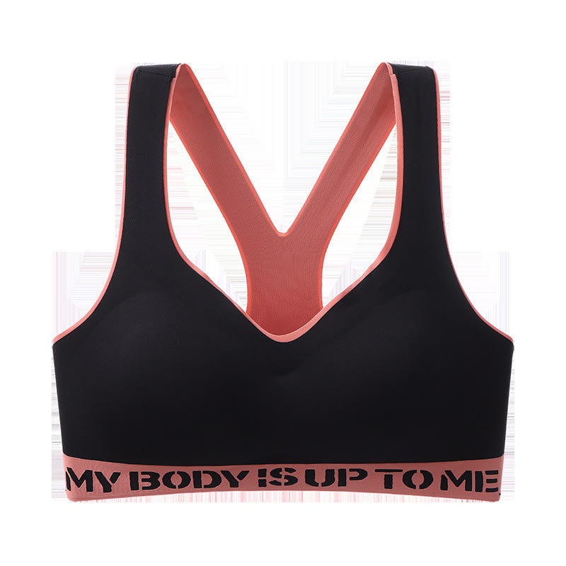 Nahtloser Fitness-Push-up-Sport-BH ohne Bügel in Übergröße