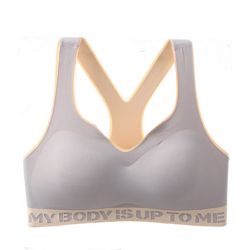 Nahtloser Fitness-Push-up-Sport-BH ohne Bügel in Übergröße