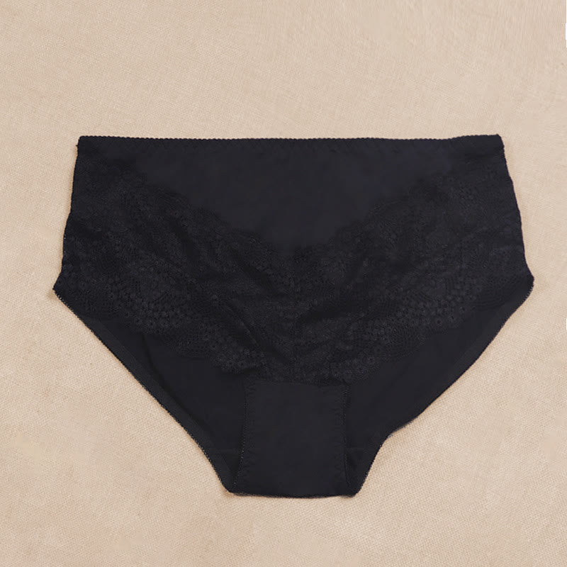 Dünne, sexy Spitzenhöschen mit mittlerer Leibhöhe in Übergröße (2er-Pack)