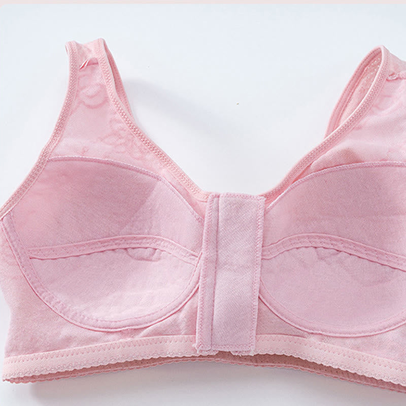 Dünner Tank-BH mit Spitze vorne und Reißverschluss in Übergröße