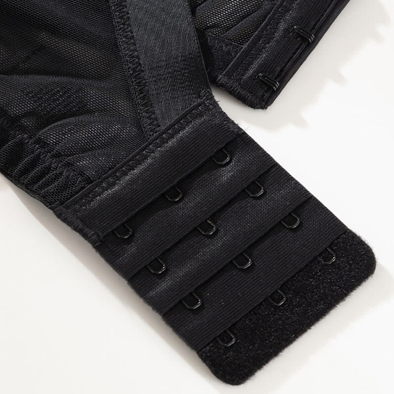 Push-up-Bügel-BH aus Mesh mit Anti-Sagging-Effekt in Übergröße