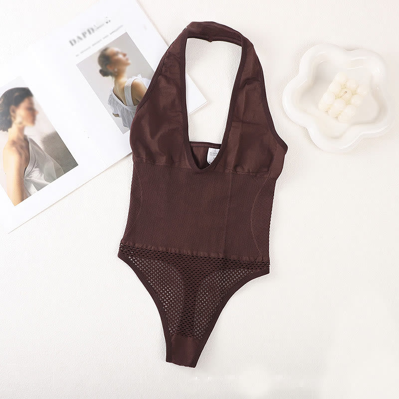 Nahtloser Bodysuit mit Bauchkontrolle und Hohlsaum