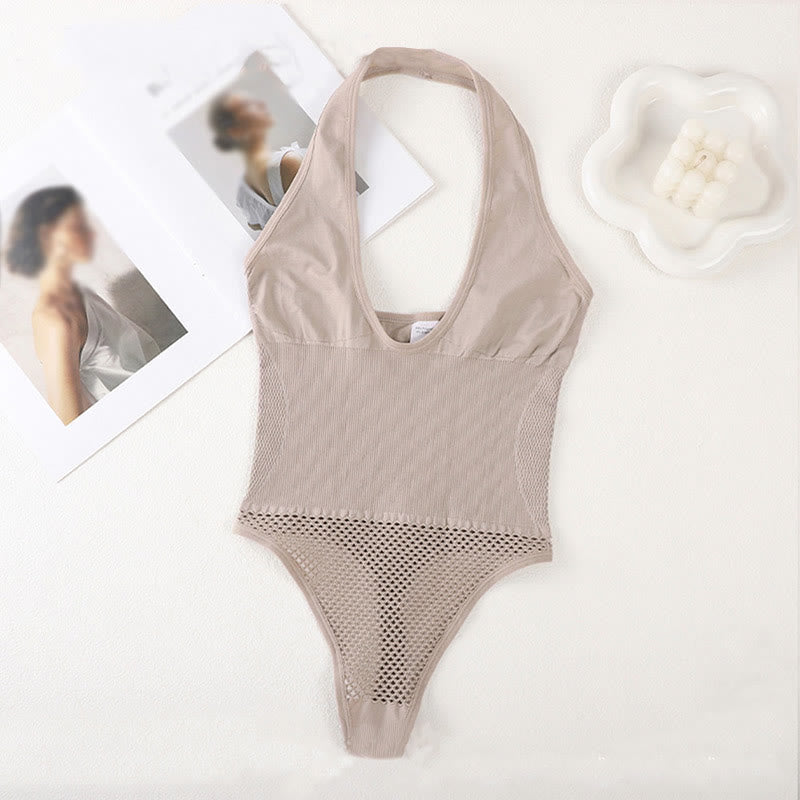 Nahtloser Bodysuit mit Bauchkontrolle und Hohlsaum