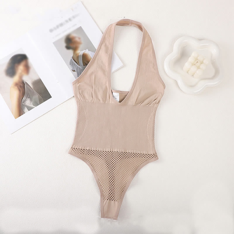 Nahtloser Bodysuit mit Bauchkontrolle und Hohlsaum