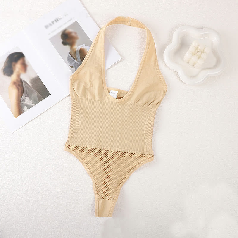 Nahtloser Bodysuit mit Bauchkontrolle und Hohlsaum