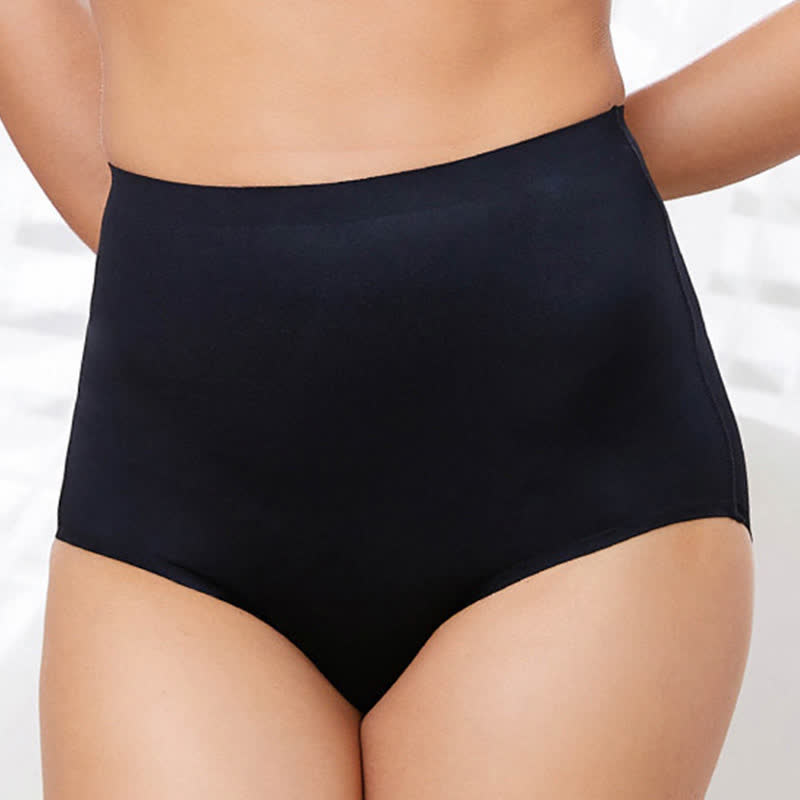 Nahtlose Slips aus Eisseide mit hoher Taille in Übergröße (3er-Pack)